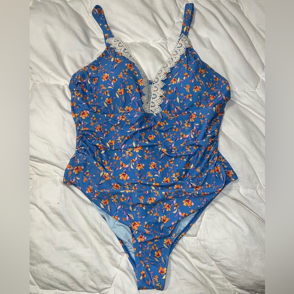 Plus size floral one piece